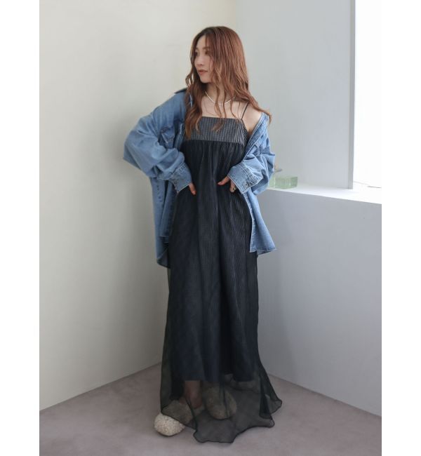 Ungrid「チュールレイヤードキャミワンピース」|ワンピース|