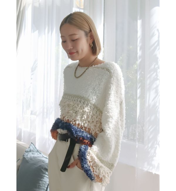 Ungrid「ファンシーヤーンスラブニット」|ニット・セーター|