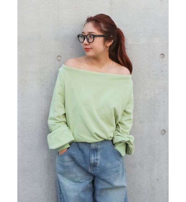 Ungrid「タックオフショルスウェット」|スウェット・ジャージ|