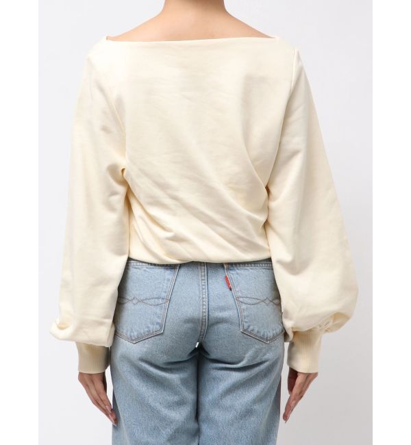 Ungrid「タックオフショルスウェット」|スウェット・ジャージ|