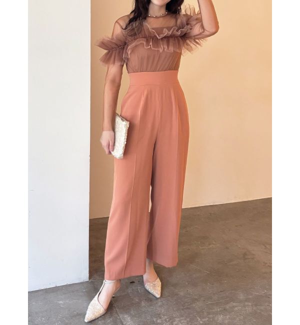 LAGUNAMOON「LADYフリルオフショルコンビネゾン」|ドレス|