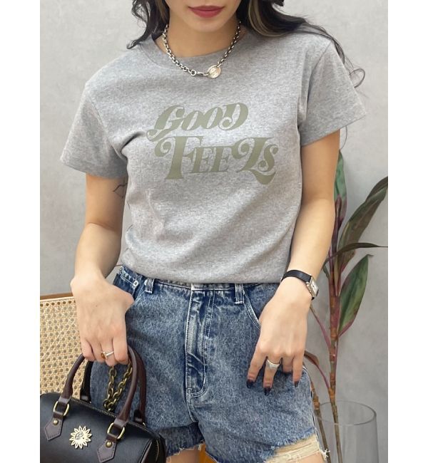 EVRIS「ジャストサイズグラフィックＴシャツ」|Tシャツ・カットソー|グレー