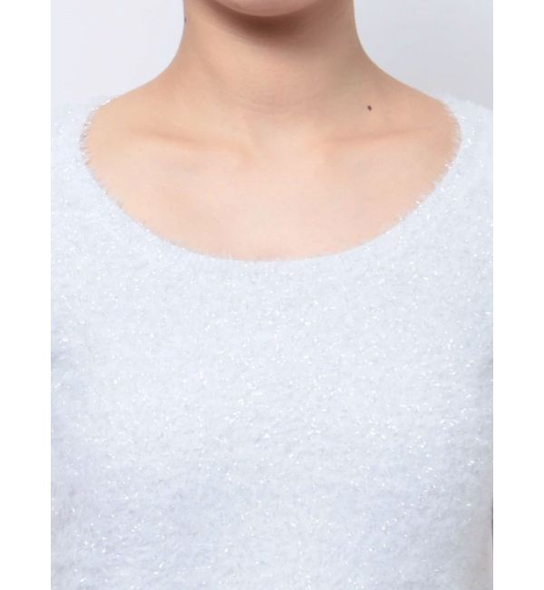 GYDA「シャギーハーフスリーブニットトップス」|ニット・セーター|