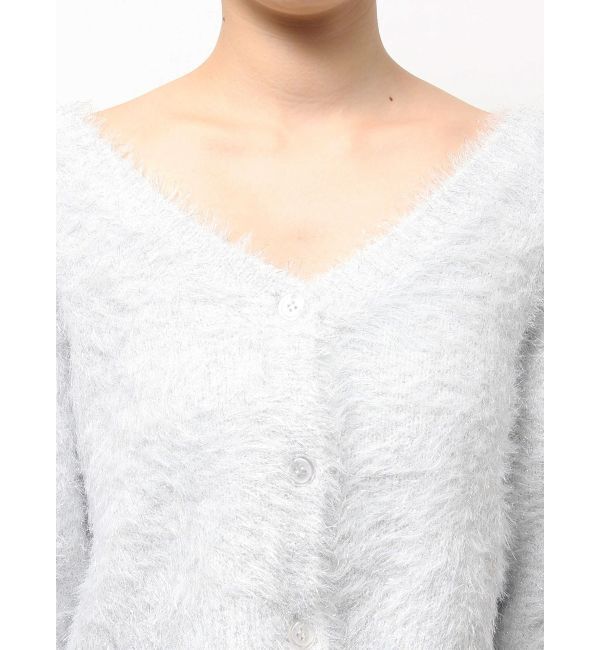 GYDA「ラメシャギーニットカーディガン」|カーディガン|