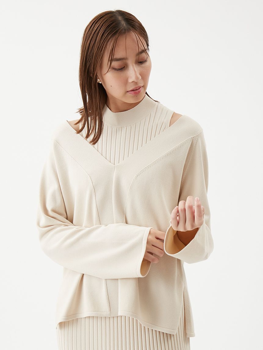 Mila Owen「両得レイヤードニットワンピ」|ワンピース|