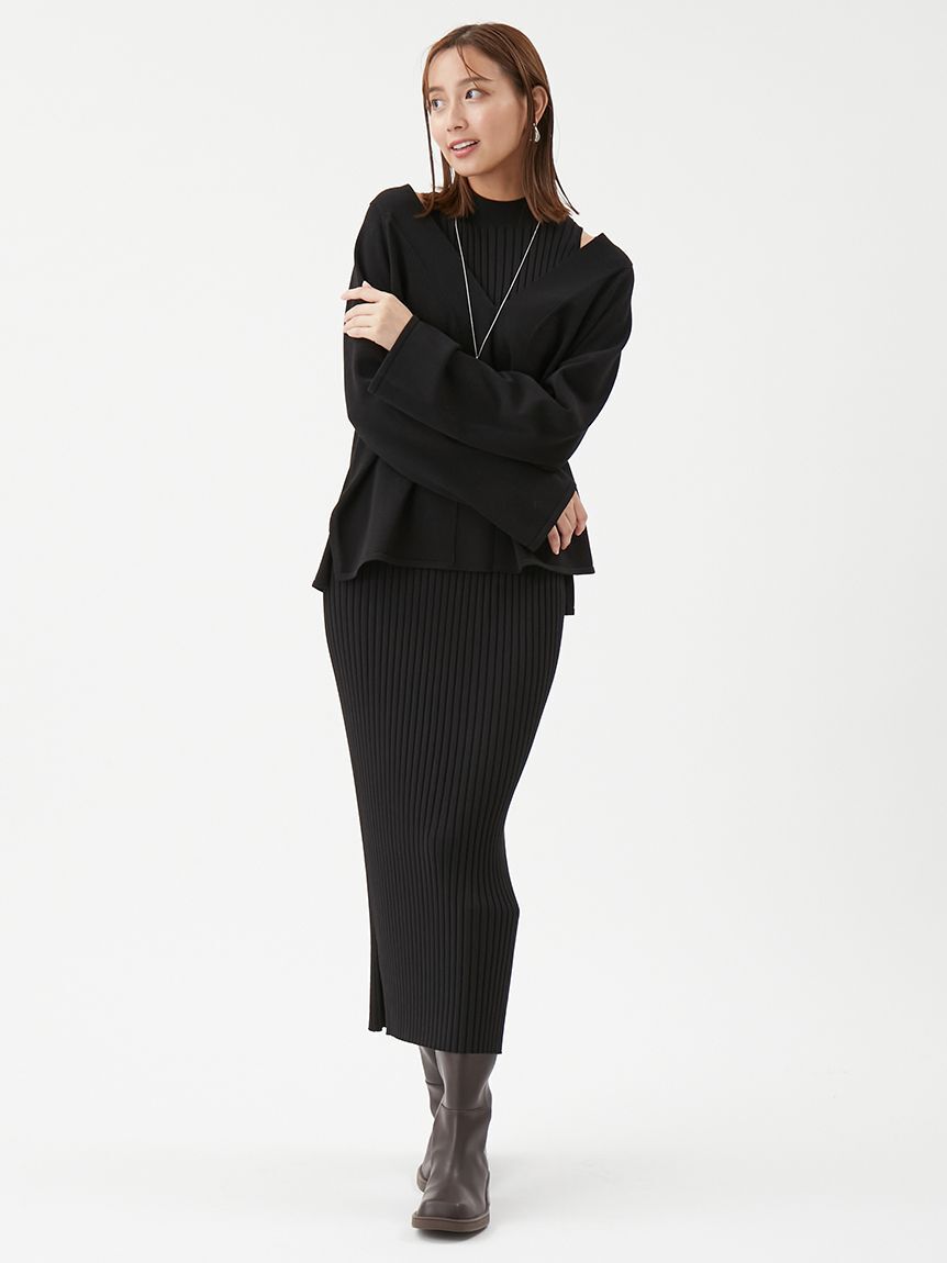 Mila Owen「両得レイヤードニットワンピ」|ワンピース|