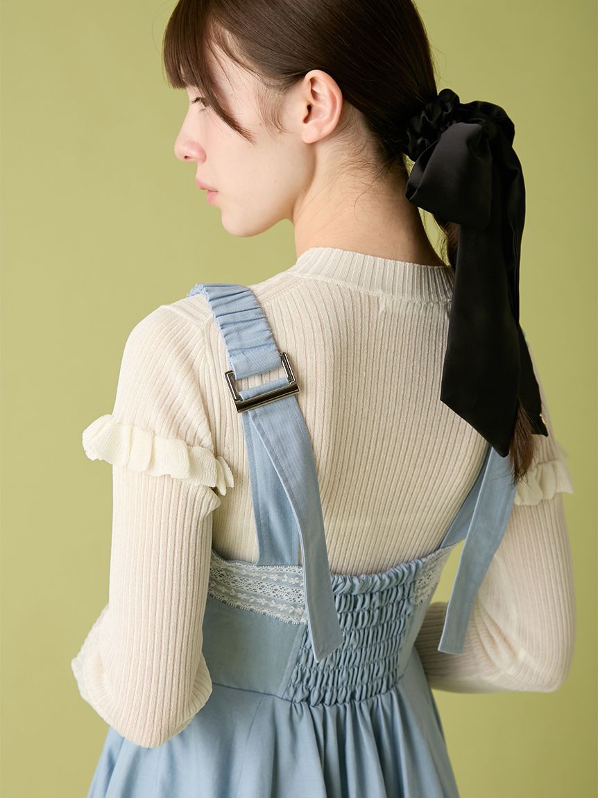 FURFUR「レースコンビジャンパースカート」|ワンピース|