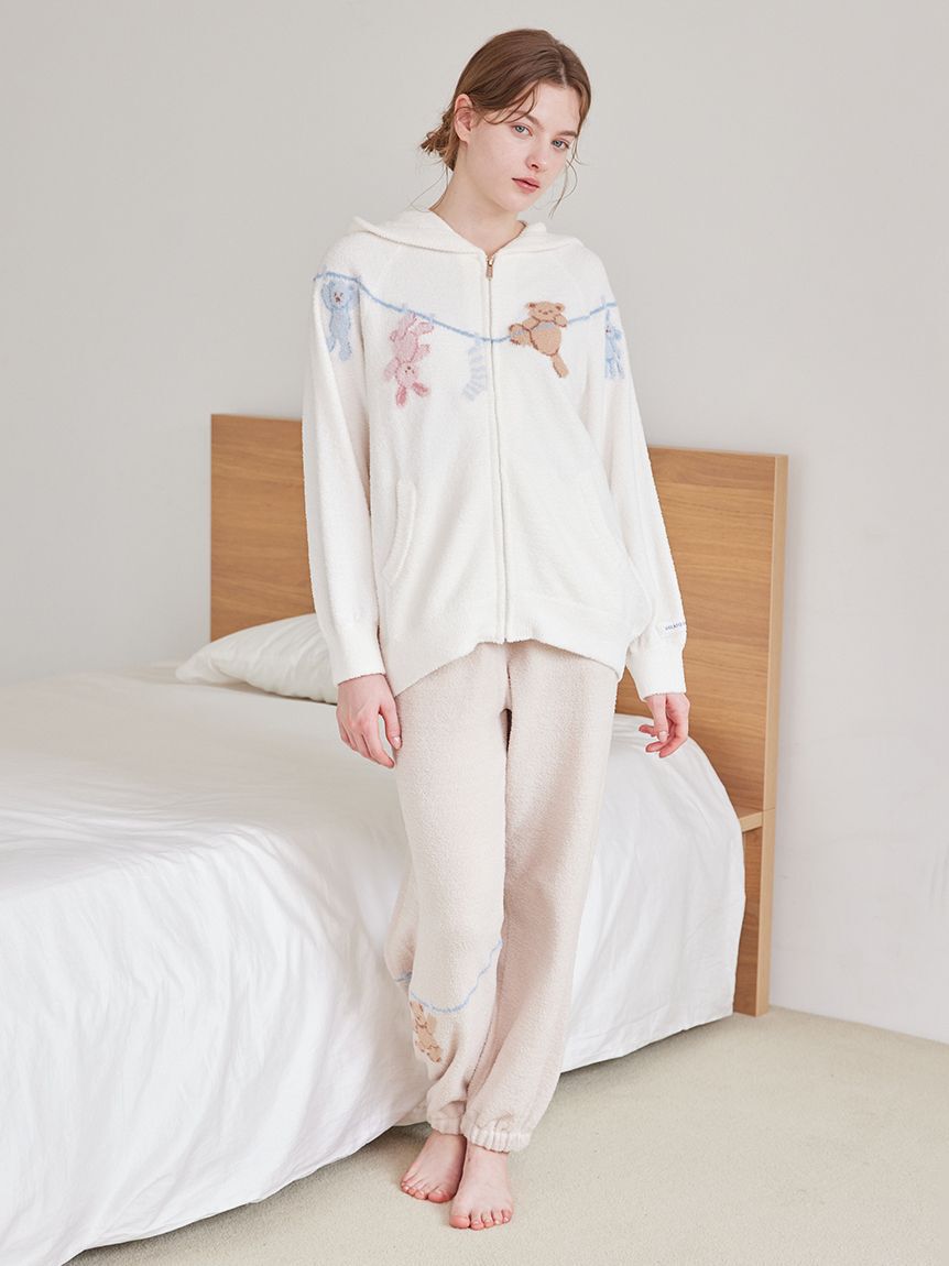 gelato pique「エアリーモコウォッシングアニマルジャガードパーカ」|ルームウェア|