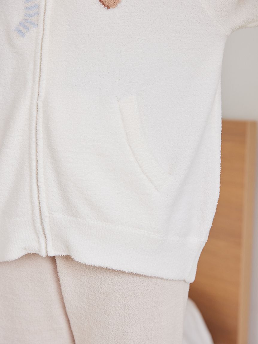 gelato pique「エアリーモコウォッシングアニマルジャガードパーカ」|ルームウェア|