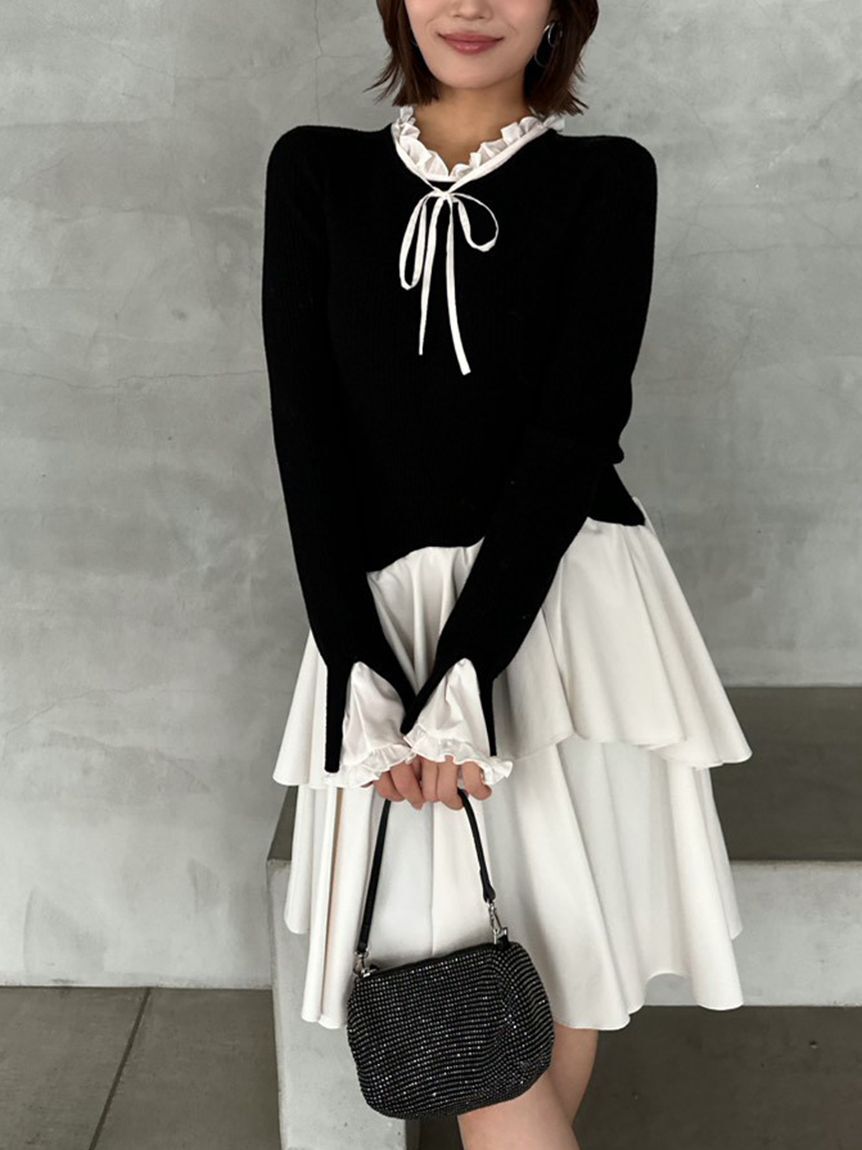 SNIDEL「Sustainableドッキングミニニットワンピース」|ワンピース|