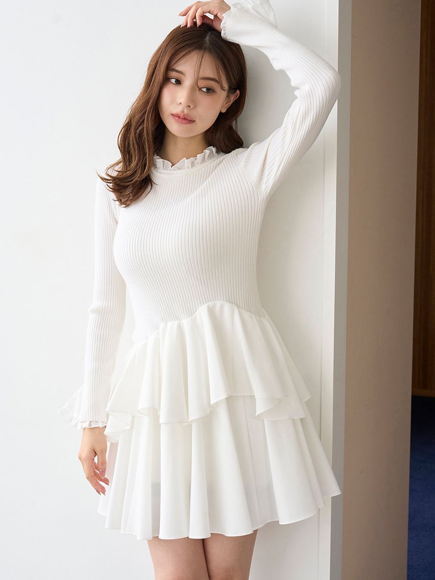 SNIDEL「Sustainableドッキングミニニットワンピース」|ワンピース|