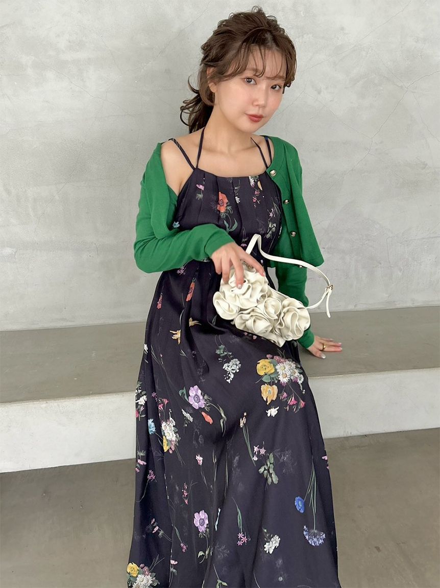 SNIDEL「カーデセットフローラルプリントキャミワンピース」|ワンピース|