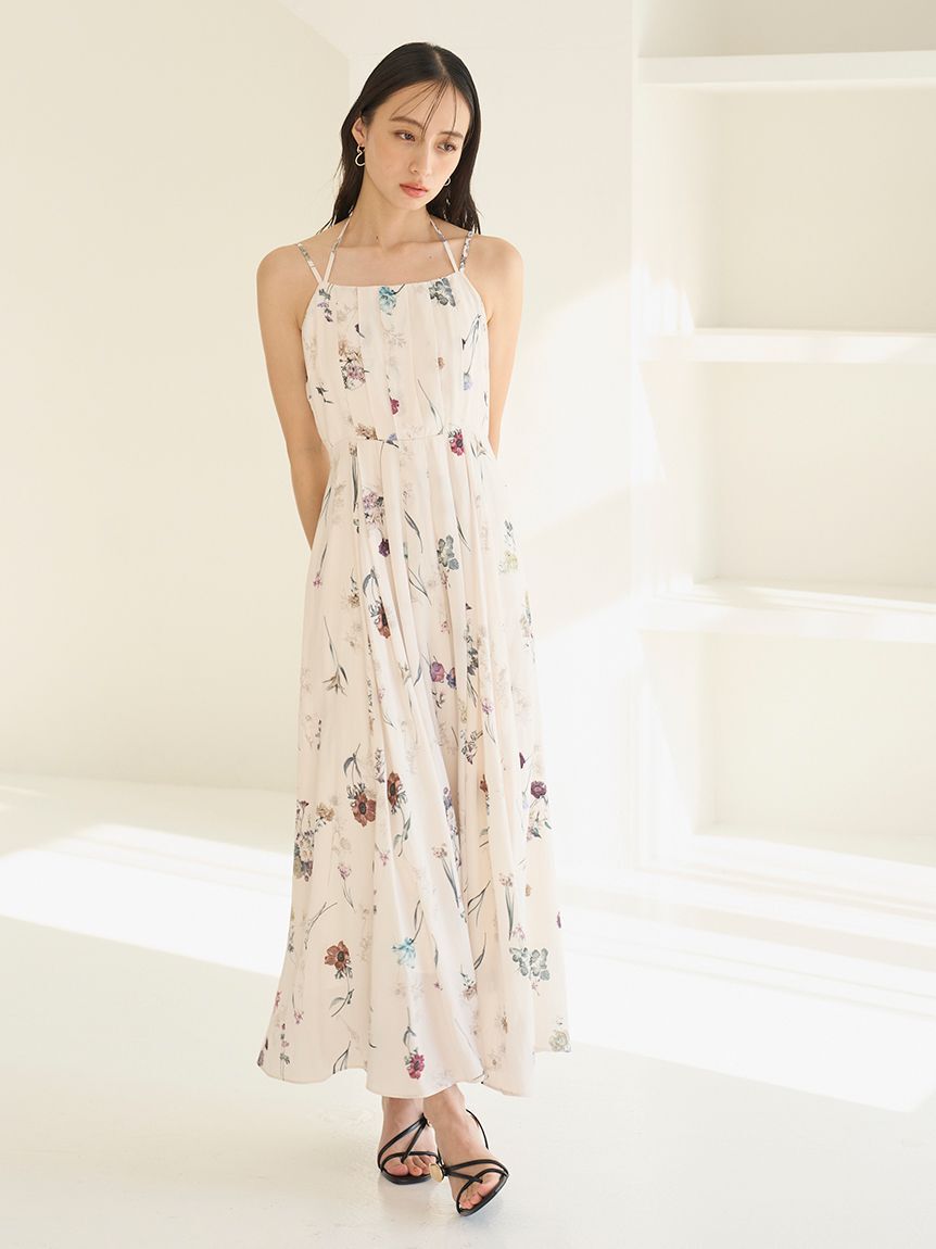 SNIDEL「カーデセットフローラルプリントキャミワンピース」|ワンピース|