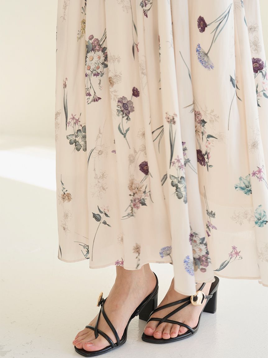 SNIDEL「カーデセットフローラルプリントキャミワンピース」|ワンピース|