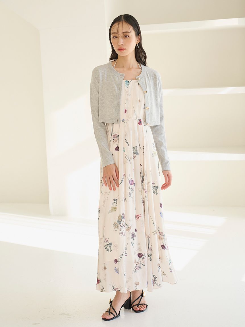 SNIDEL「カーデセットフローラルプリントキャミワンピース」|ワンピース|