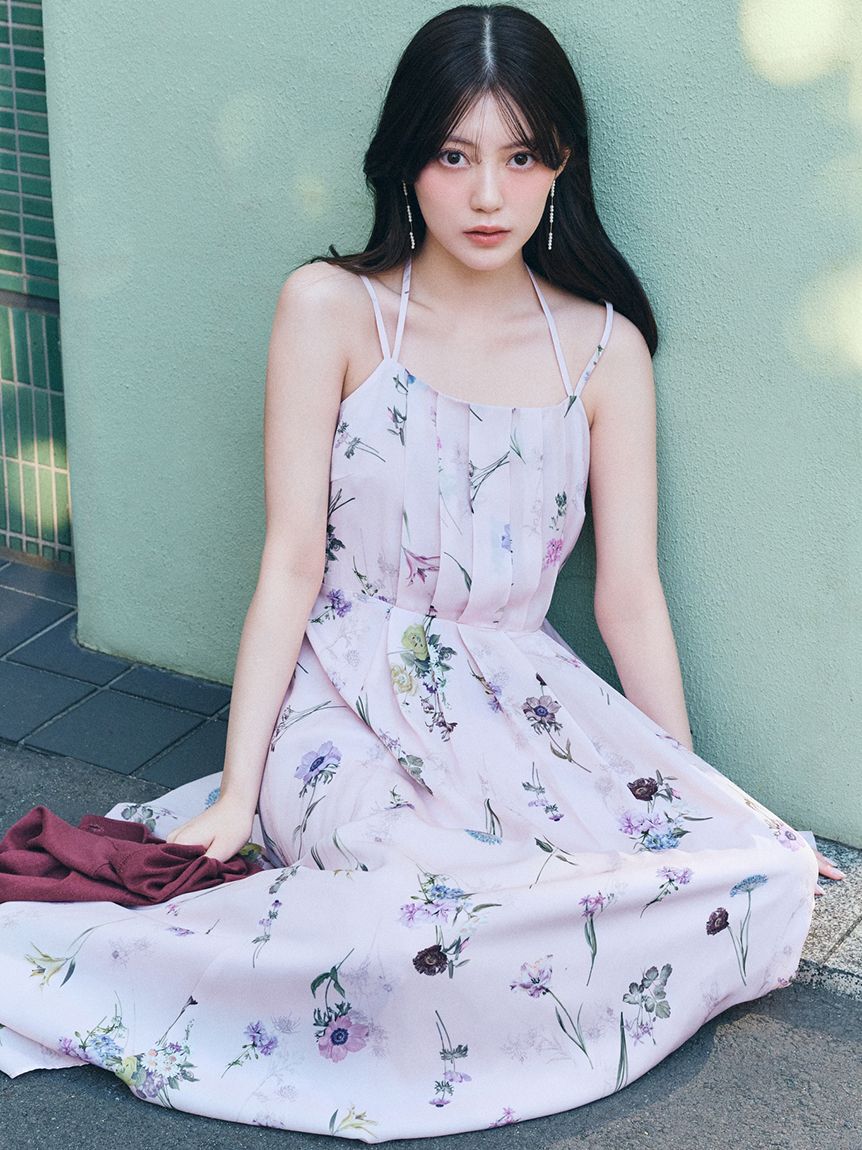 SNIDEL「カーデセットフローラルプリントキャミワンピース」|ワンピース|