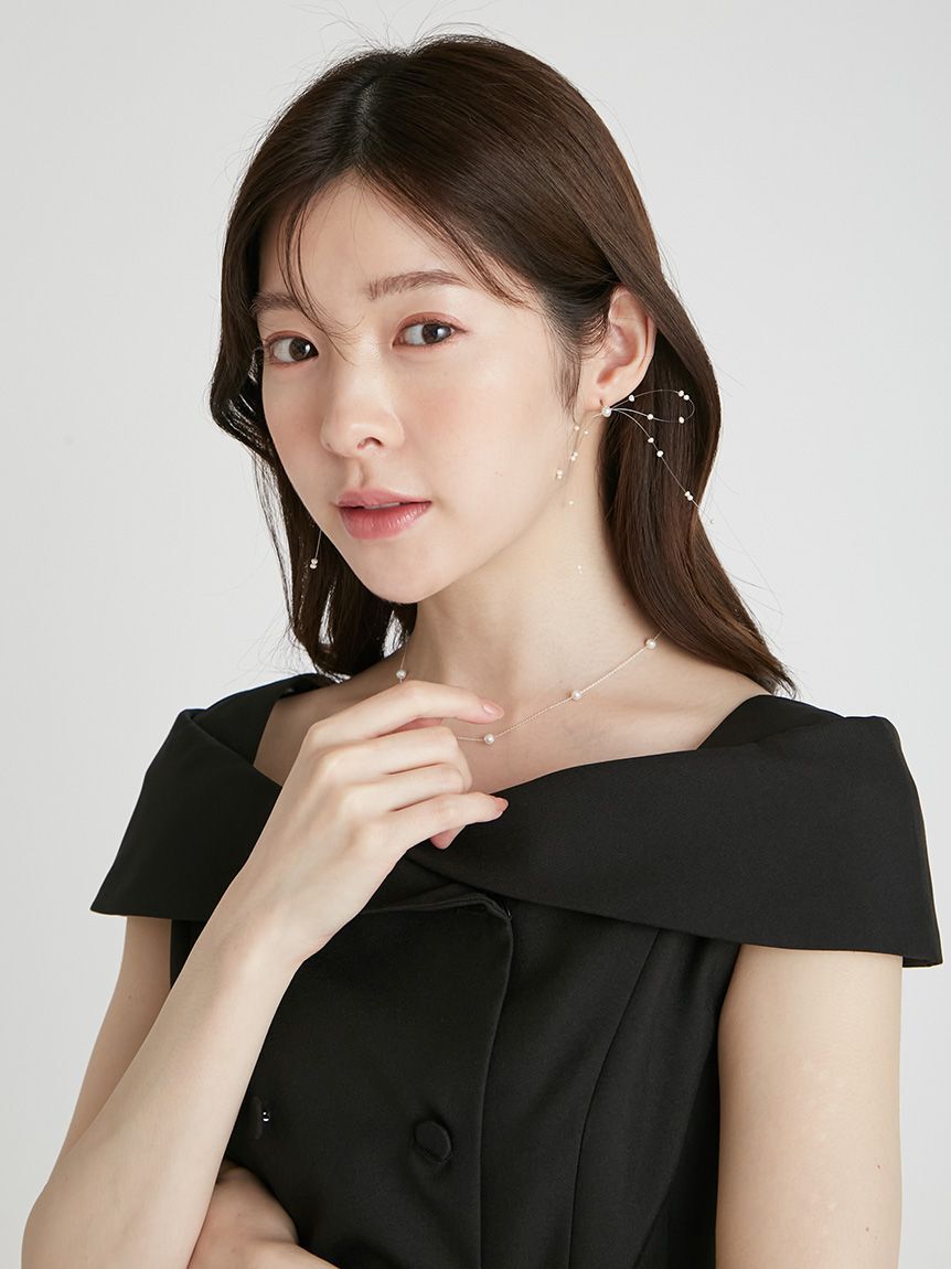 CELFORD「【HANAE MORI&times;CELFORDコラボ】 淡水パールリボンピアス」|ピアス|