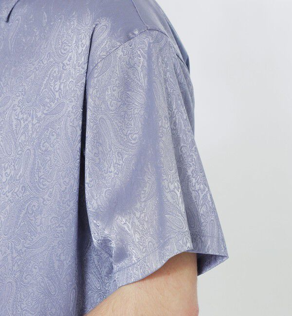  「サテンジャカードショートスリーブシャツ」|シャツ・ブラウス|