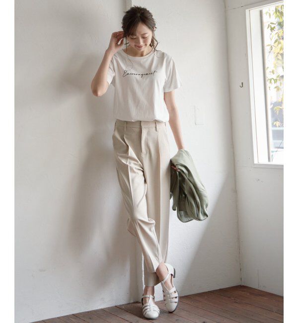 ikka「リネンライクテーパードパンツ」|その他|