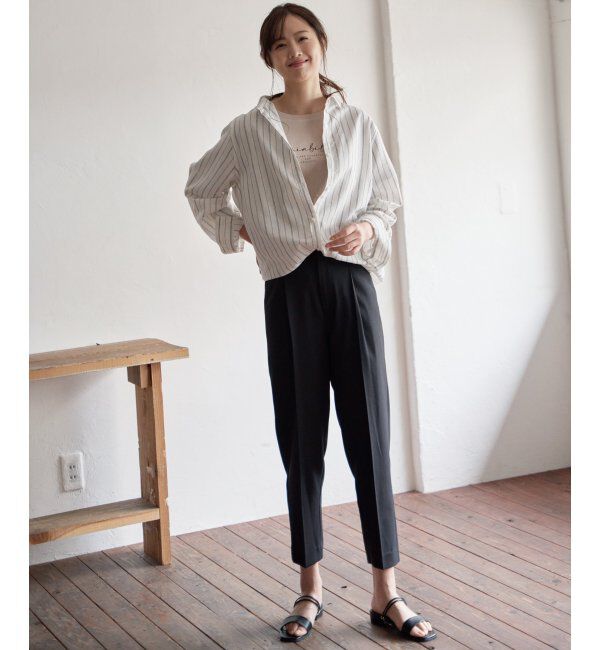 ikka「リネンライクテーパードパンツ」|その他|