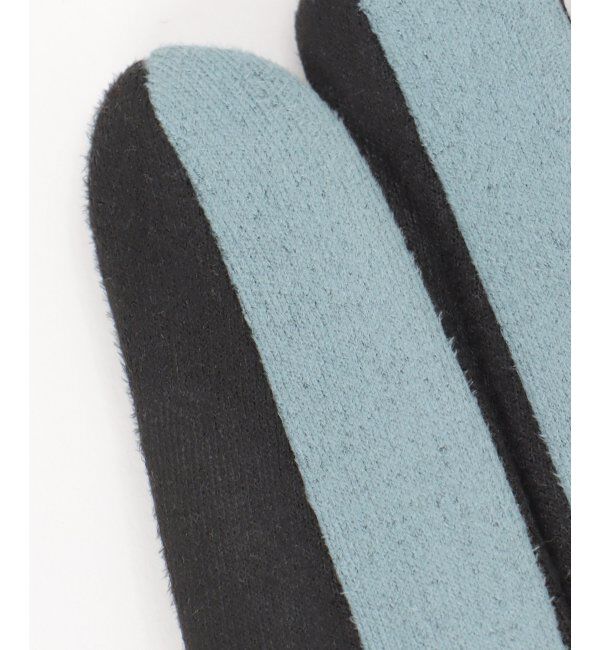 ikka「エコスエードバイカラーグローブ」|手袋|