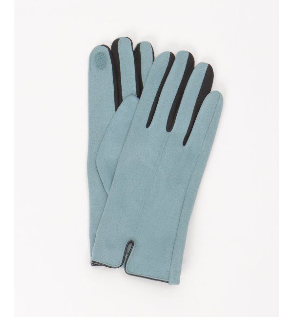 ikka「エコスエードバイカラーグローブ」|手袋|