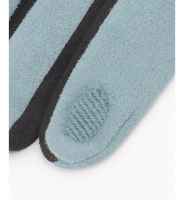 ikka「エコスエードバイカラーグローブ」|手袋|