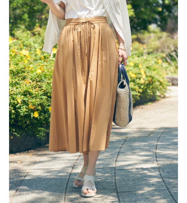 ikka「コットンボリュームスカーチョ」|その他|キャメル