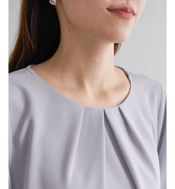 IKKA LOUNGE「ドライタッチ袖リボンブラウス」|シャツ・ブラウス|