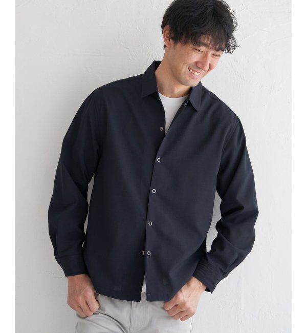 ikka「【吸水速乾】イージーケアリネンライクシャウター」|ブルゾン・スタジャン|