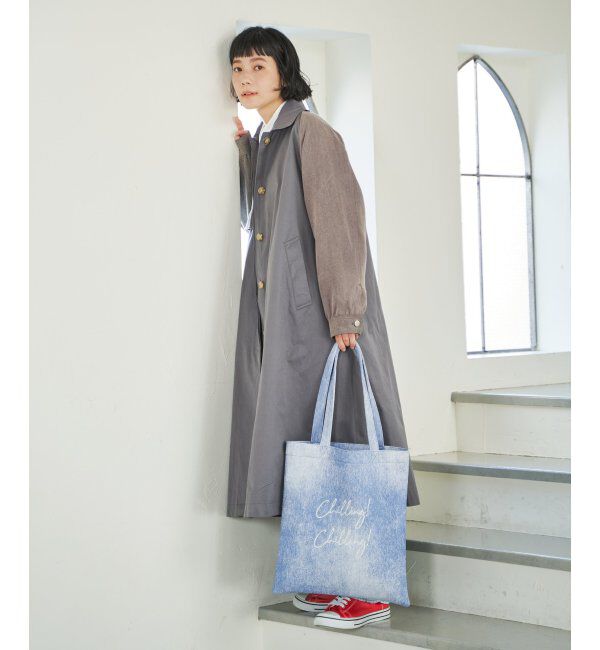 Lbc with Life「デニム切り替えステンカラーコート」|その他|