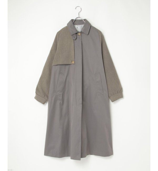 Lbc with Life「デニム切り替えステンカラーコート」|その他|