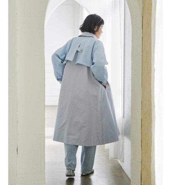 Lbc with Life「デニム切り替えステンカラーコート」|その他|