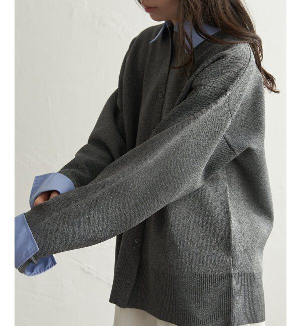 VENCE share style「シャツレイヤード風カーディガン」|カーディガン|