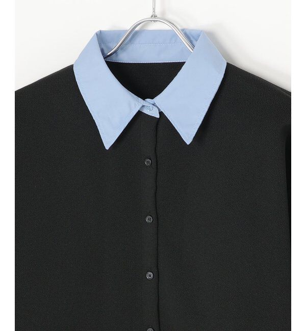 VENCE share style「シャツレイヤード風カーディガン」|カーディガン|