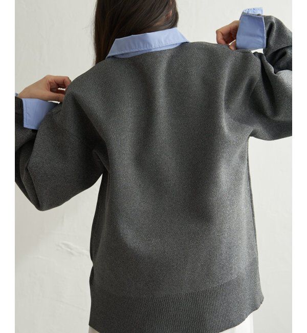 VENCE share style「シャツレイヤード風カーディガン」|カーディガン|