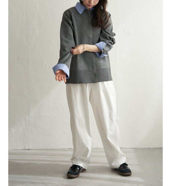 VENCE share style「シャツレイヤード風カーディガン」|カーディガン|