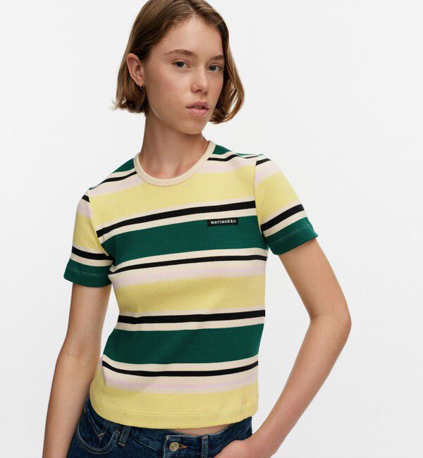 Marimekko「Spurtti Helvi Tシャツ」|シャツ・ブラウス|