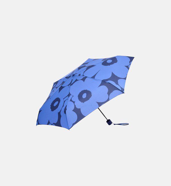 Marimekko「Mini Manual Pieni Unikko 折りたたみ傘」|その他|ブルー&times;ダークブルー