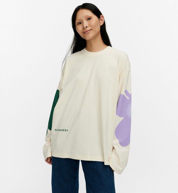 Marimekko「Siksak Unikko Placement カットソー」|シャツ・ブラウス|