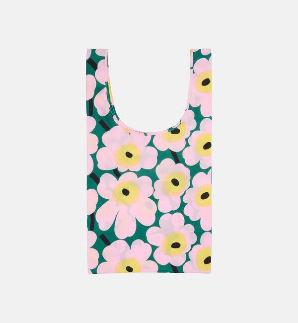 Marimekko「Unikko スマートバッグ」|トートバッグ|ﾗｲﾄﾋﾟﾝｸ&times;ｸﾞﾘｰﾝ