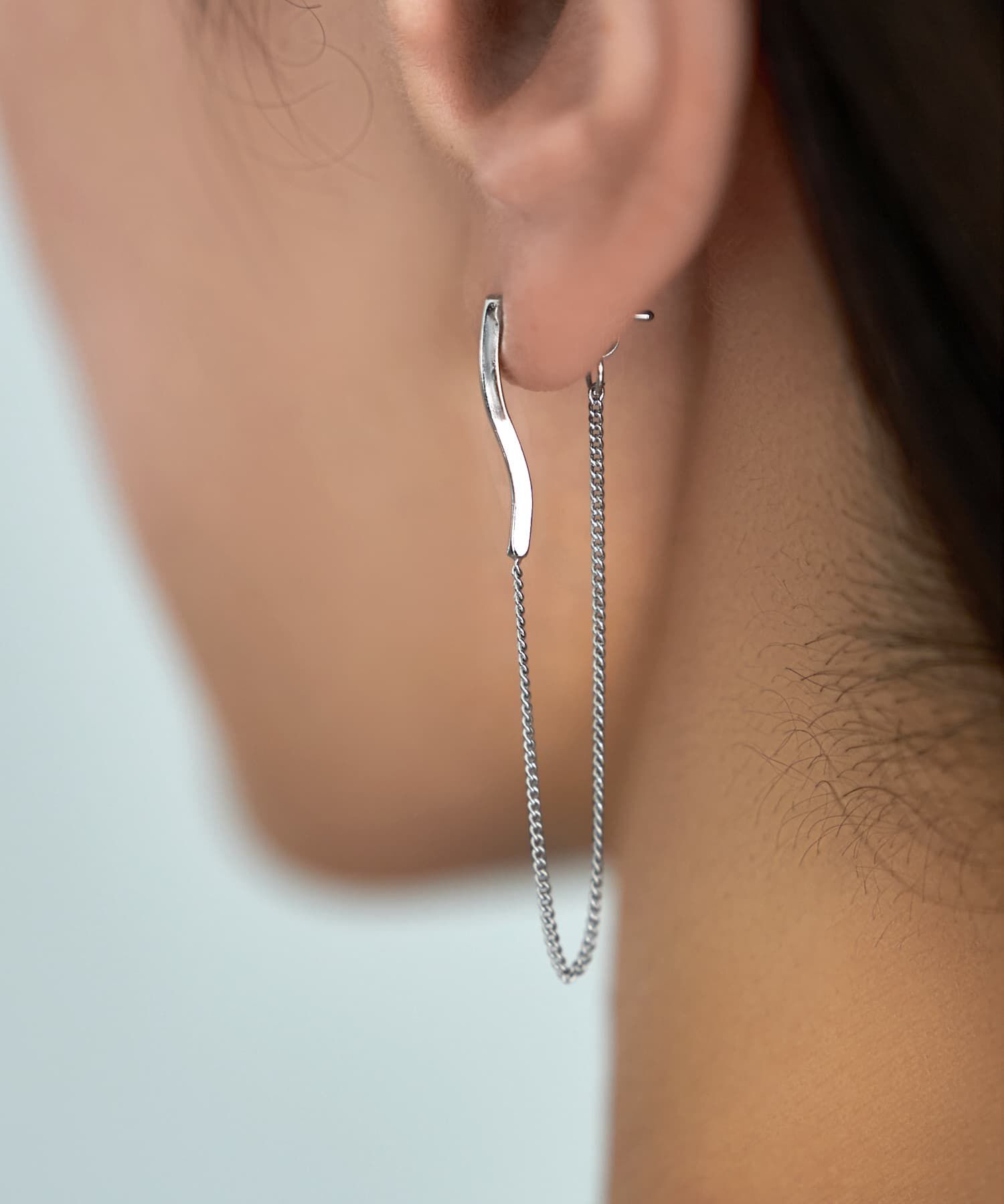 STYLE DELI「前後がチェーンで繋がるピアス」|ピアス|