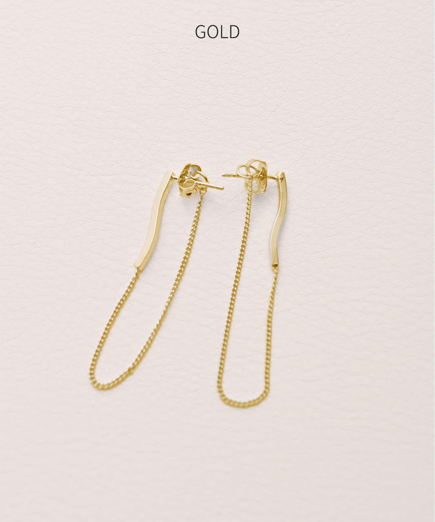 STYLE DELI「前後がチェーンで繋がるピアス」|ピアス|