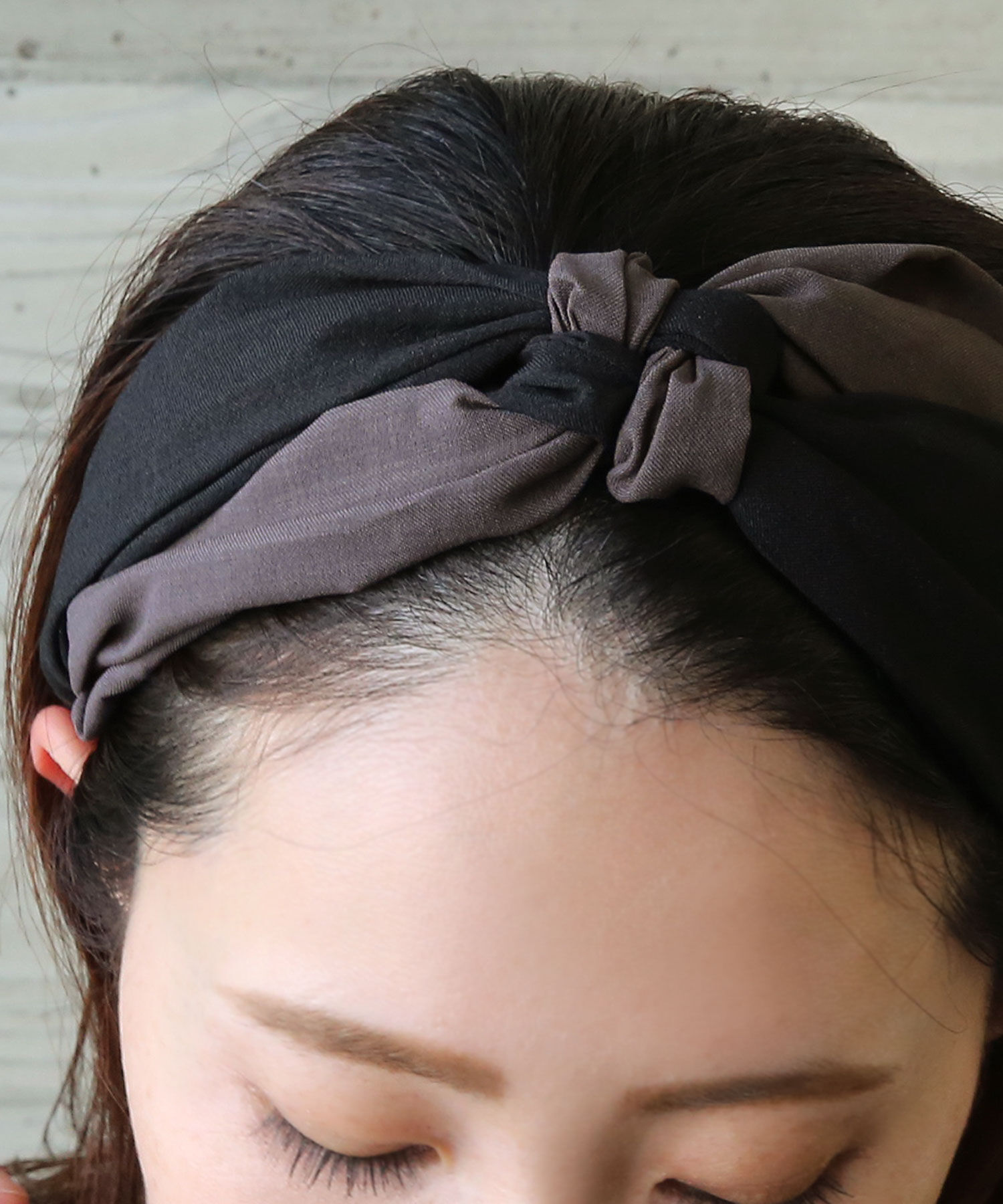 colleca la「バイカラーノットターバン」|ヘアバンド|