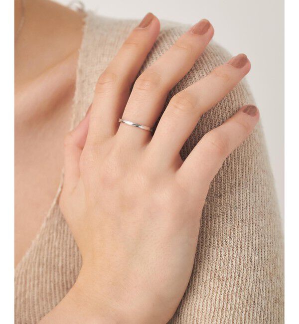 ete「[レイヤード] K10WG コンケイブ リング」|リング|