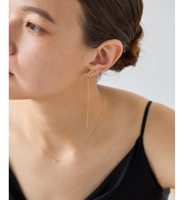 ete「チェーン ビジュー イヤリング」|イヤリング|