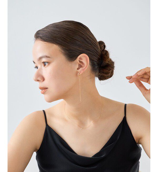 ete「チェーン ビジュー イヤリング」|イヤリング|