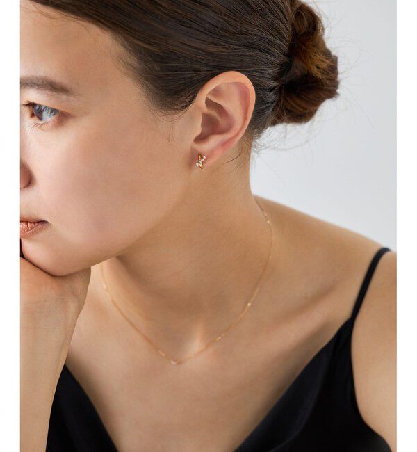 ete「チェーン ビジュー イヤリング」|イヤリング|