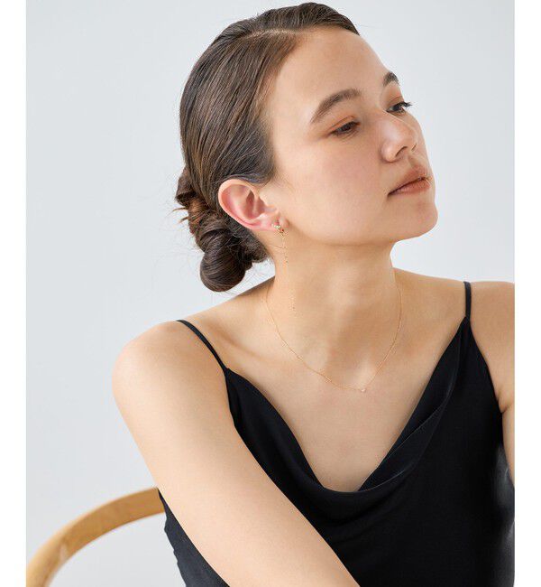 ete「チェーン ビジュー イヤリング」|イヤリング|