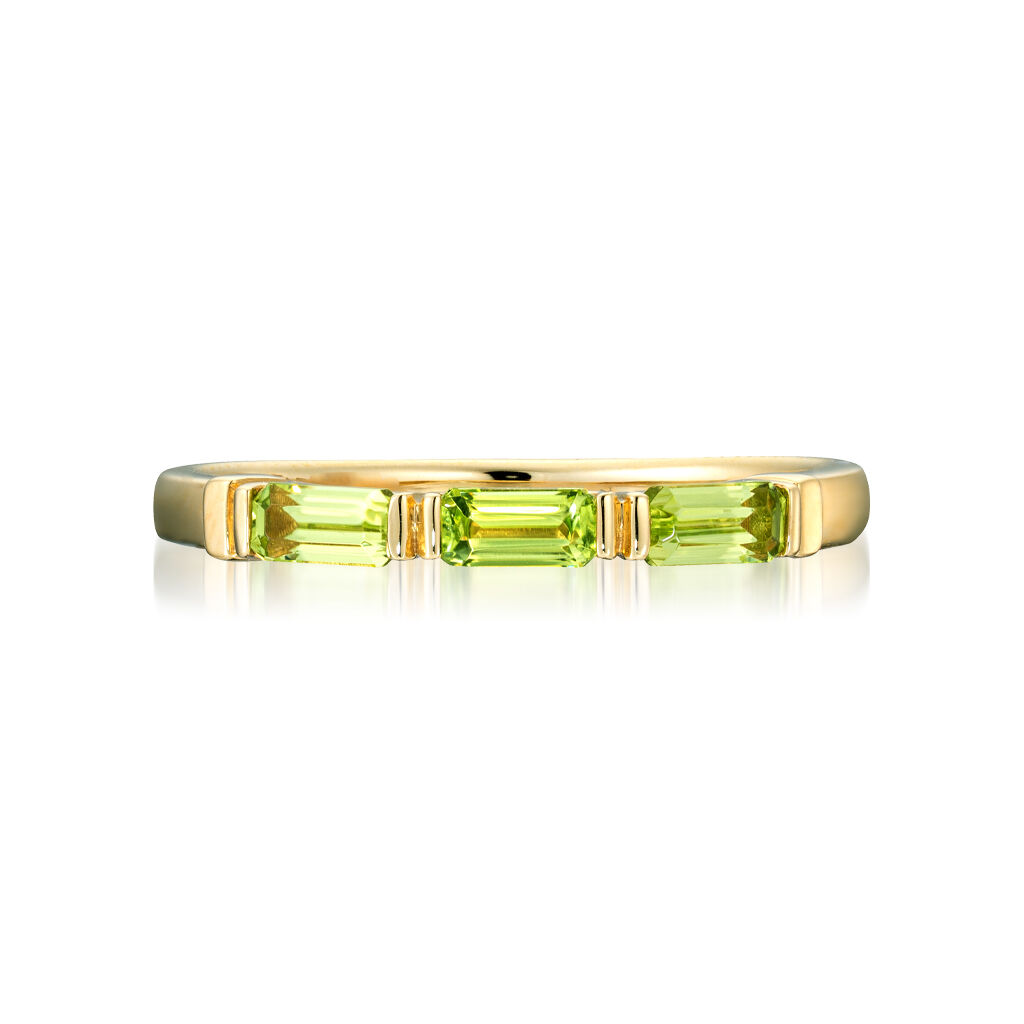 STAR JEWELRY「PERIDOT SQUARE RING」|リング|イエローゴールド